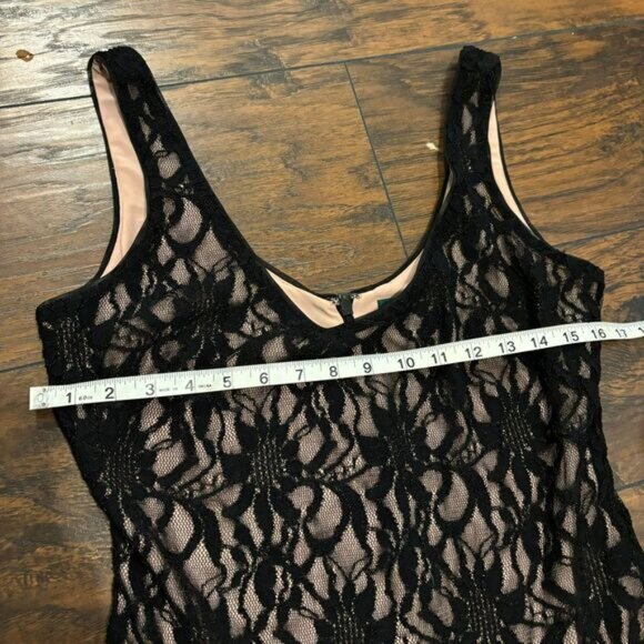 Lauren Ralph Lauren Dress Size 12 Lace Overlay Black Bodycon Cocktail Dress - Picture 8 of 8